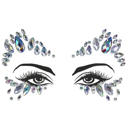 Rhinestone Face Stickers For Festivals Parties Stick On