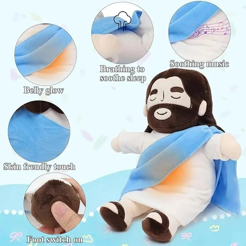 Soothing Breathing Jesus Plush Doll