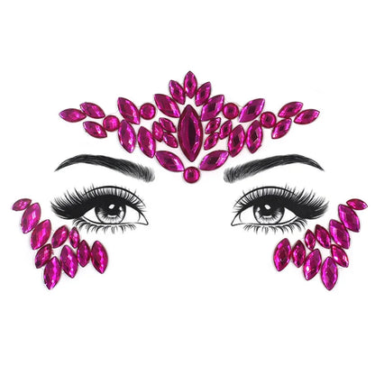 Rhinestone Face Stickers For Festivals Parties Stick On