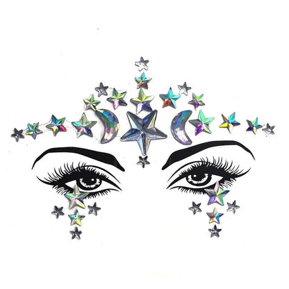 Rhinestone Face Stickers For Festivals Parties Stick On