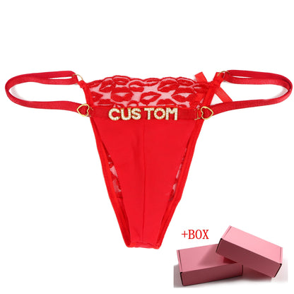 Kiss It Custom Name Thong