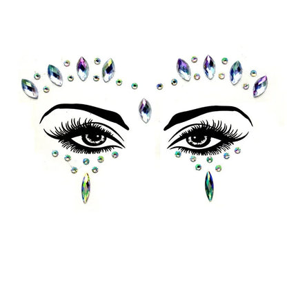 Rhinestone Face Stickers For Festivals Parties Stick On