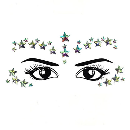 Rhinestone Face Stickers For Festivals Parties Stick On