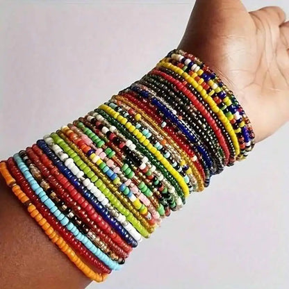 17pcs Beaded Boho Bracelet Set