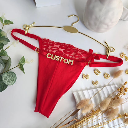 Kiss It Custom Name Thong