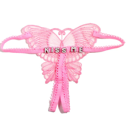 Butterfly Custom Name Lace Thong