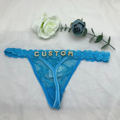 Custom Name Lingerie Lace Set, Bra & Thong