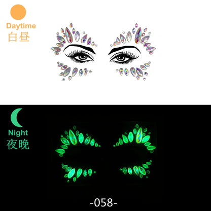 Rhinestone Face Stickers For Festivals Parties Stick On