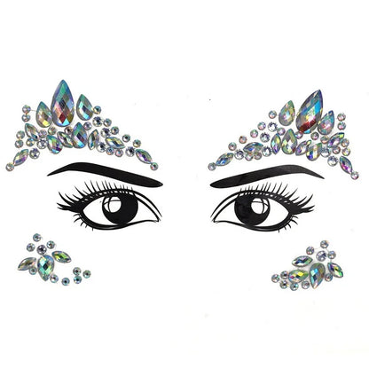 Rhinestone Face Stickers For Festivals Parties Stick On