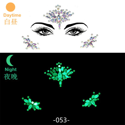 Rhinestone Face Stickers For Festivals Parties Stick On