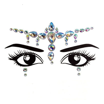 Rhinestone Face Stickers For Festivals Parties Stick On