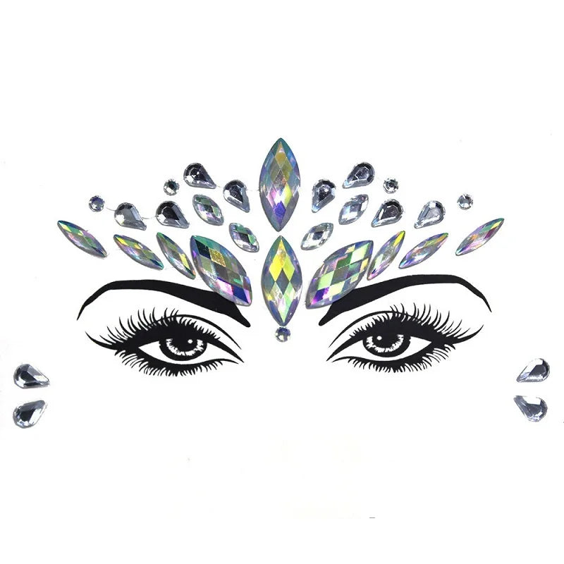 Rhinestone Face Stickers For Festivals Parties Stick On